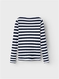 NAME IT Stribet Rib Bluse Lillo Dark Sapphire 